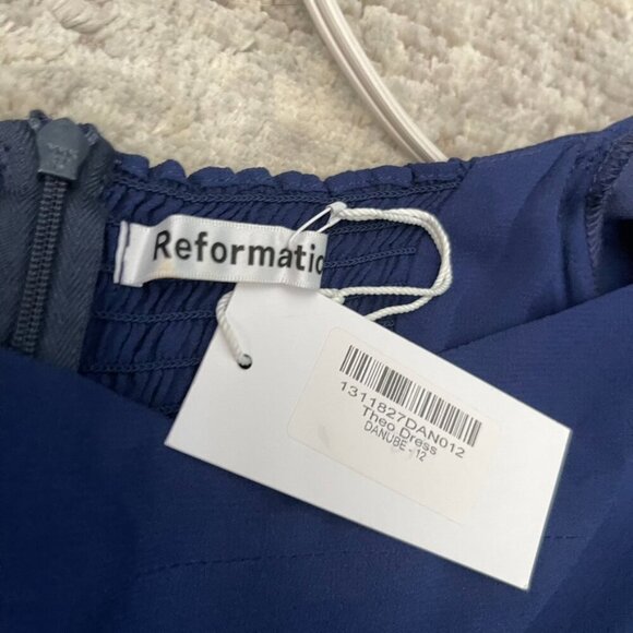 Reformation Theo Dress in Blue Danube Size 12 - Picture 7 of 13